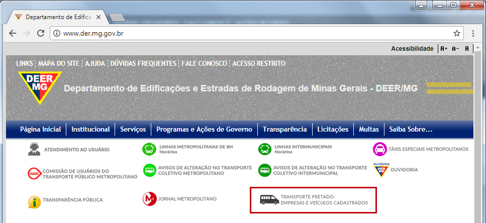 pagina principal site deer